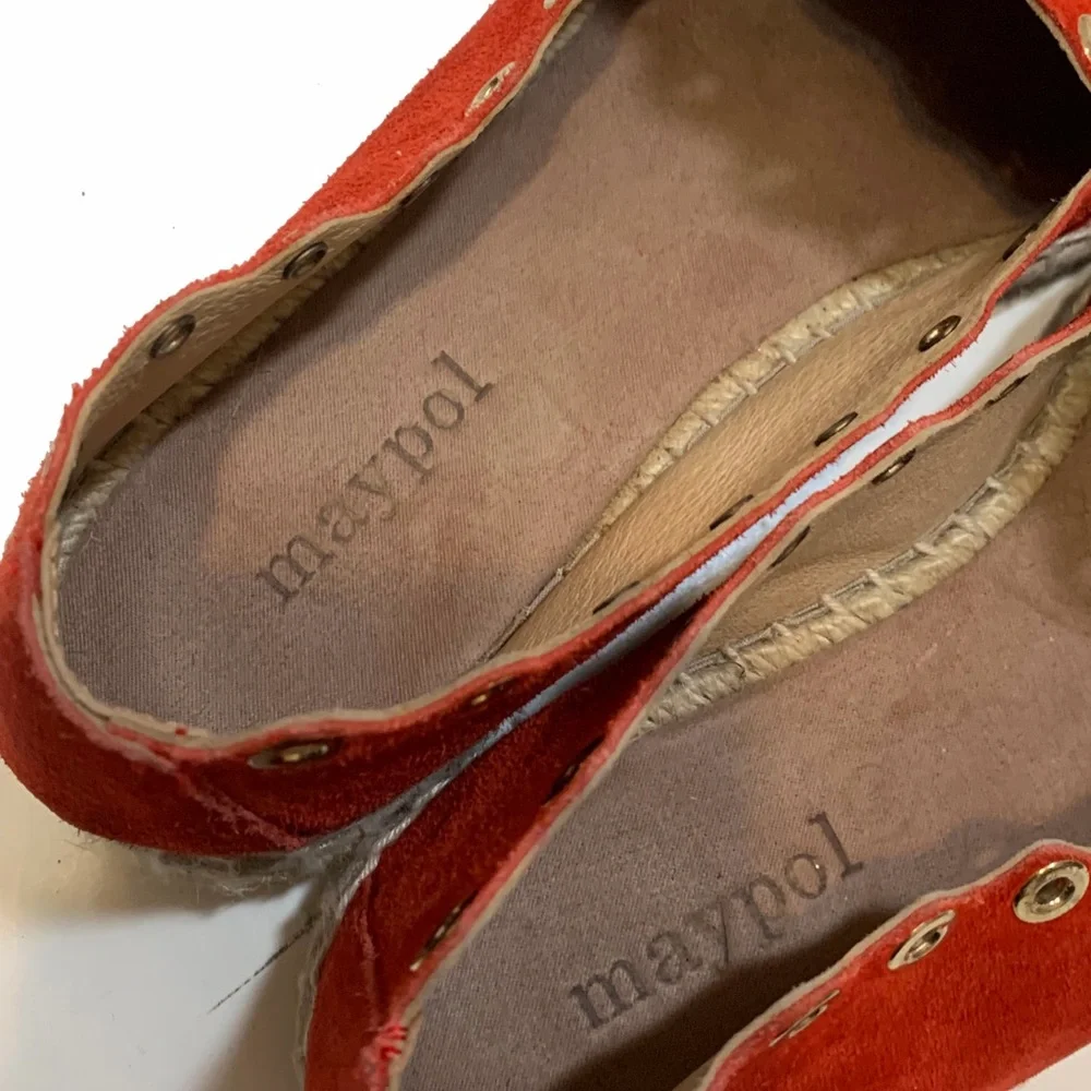 7 / maypol Women's Red Suede Espadrilles